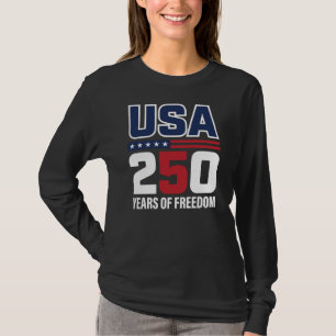 USA 250 Jahre Freiheits-Patriotisches Flaggen-Desi T-Shirt