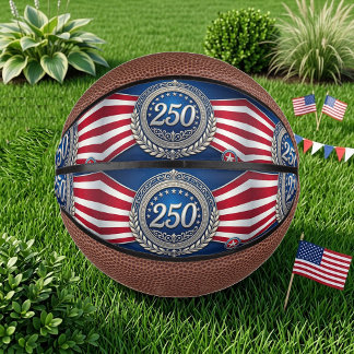 USA 250 Jahre Jubiläum Patrioten Amerikanische Fla Mini Basketball