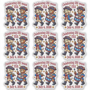 USA 250 Jahre Jubiläum Souvenir - Patriotic Aufkleber
