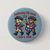 USA 250 Jahre Jubiläum Souvenir - Patriotic Button (Vorderseite)