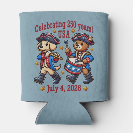 USA 250 Jahre Jubiläum Souvenir - Patriotic Dosenkühler (Rückseite)