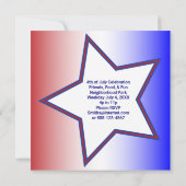 USA 250 Jahre Jubiläum Souvenir - Patriotic Einladung (Rückseite)