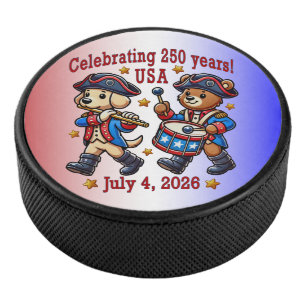 USA 250 Jahre Jubiläum Souvenir - Patriotic Eishockey Puck