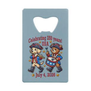 USA 250 Jahre Jubiläum Souvenir - Patriotic Geldbeutel Flaschenöffner