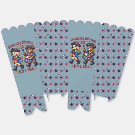 USA 250 Jahre Jubiläum Souvenir - Patriotic Geschenkschachtel (Ungeklappt)