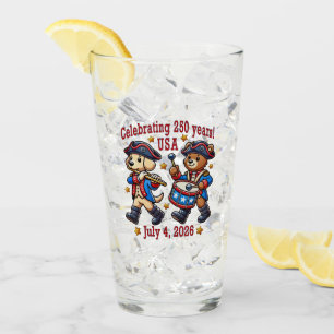 USA 250 Jahre Jubiläum Souvenir - Patriotic Glas