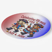 USA 250 Jahre Jubiläum Souvenir - Patriotic Pappteller