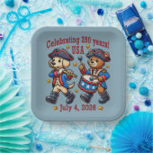 USA 250 Jahre Jubiläum Souvenir - Patriotic Pappteller (Party)