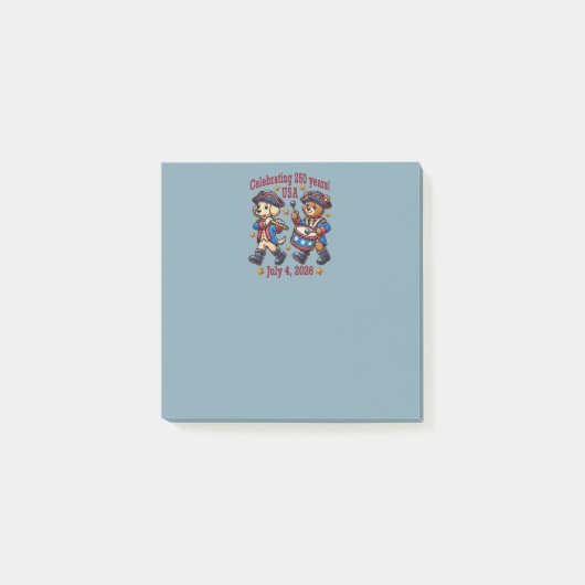 USA 250 Jahre Jubiläum Souvenir - Patriotic Post-it Klebezettel (Vorderseite)