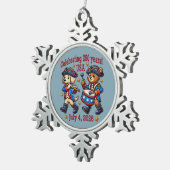 USA 250 Jahre Jubiläum Souvenir - Patriotic Schneeflocken Zinn-Ornament (Rechts)