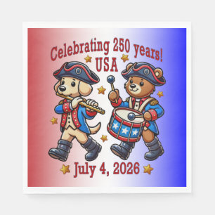 USA 250 Jahre Jubiläum Souvenir - Patriotic Serviette