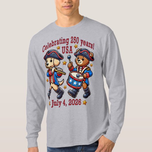 USA 250 Jahre Jubiläum Souvenir - Patriotic T-Shirt (Vorderseite)
