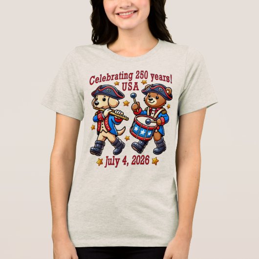 USA 250 Jahre Jubiläum Souvenir - Patriotic Tri-Blend Shirt (Vorderseite)