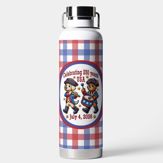 USA 250 Jahre Jubiläum Souvenir - Patriotic Trinkflasche (Rückseite)