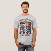 USA 250 Jahre Jubiläum Souvenir - Patriotic Unifor T-Shirt (Vorne ganz)