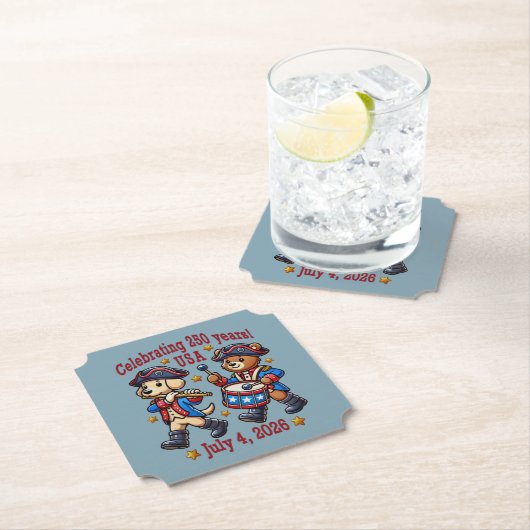 USA 250 Jahre Jubiläum Souvenir - Patriotic Untersetzer (Vor Ort)