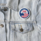 USA 250 Jahre Jubiläums-Flaggen-Button Button (Beispiel)