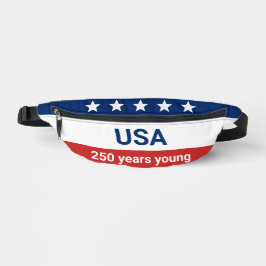 USA 250 Jahre junge Sterne Rot Weiß und Blau Bauchtasche