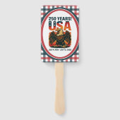 USA 250 Jahre - Patriotic Bald Eagle 4. Juli 2026 Fächer (Rückseite)