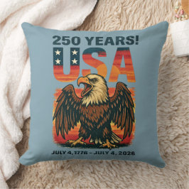 USA 250 Jahre - Patriotic Bald Eagle 4. Juli 2026 Kissen