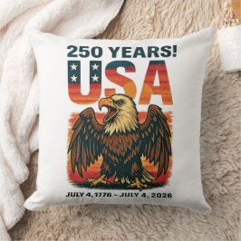 USA 250 Jahre - Patriotic Bald Eagle 4. Juli 2026 Kissen