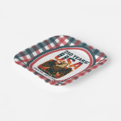 USA 250 Jahre - Patriotic Bald Eagle 4. Juli 2026 Pappteller (Gewinkelt)