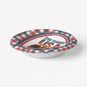 USA 250 Jahre - Patriotic Bald Eagle 4. Juli 2026 Pappteller (Gewinkelt)