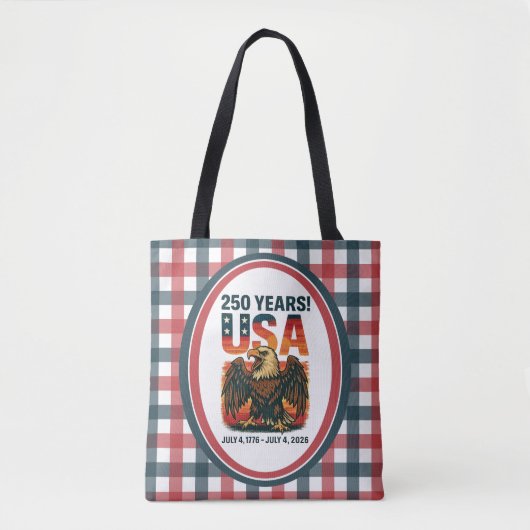 USA 250 Jahre - Patriotic Bald Eagle 4. Juli 2026 Tasche (Vorderseite)
