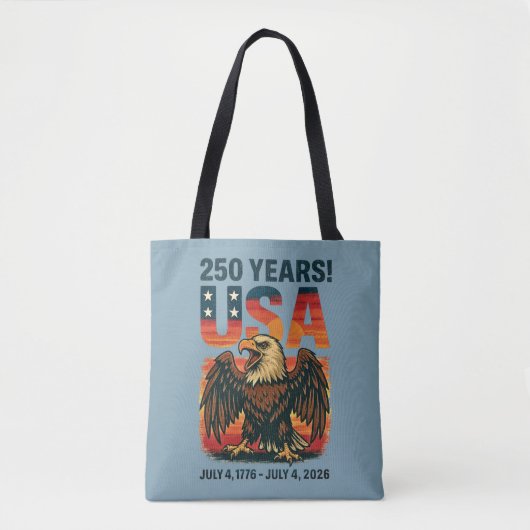 USA 250 Jahre - Patriotic Bald Eagle 4. Juli 2026 Tasche (Vorderseite)