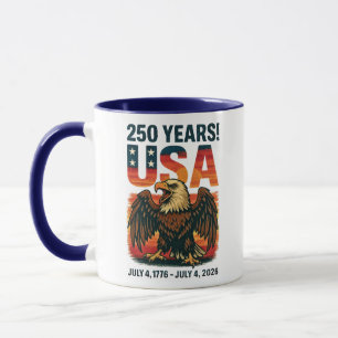 USA 250 Jahre - Patriotic Bald Eagle 4. Juli 2026 Tasse