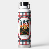 USA 250 Jahre - Patriotic Bald Eagle 4. Juli 2026 Trinkflasche (Rückseite)
