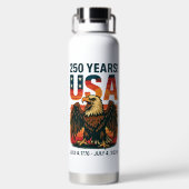 USA 250 Jahre - Patriotic Bald Eagle 4. Juli 2026 Trinkflasche (Rückseite)