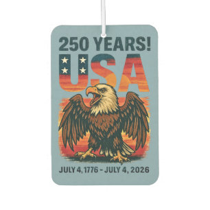 USA 250 Jahre – Patriotischer Weißkopfseeadler 4. Autolufterfrischer