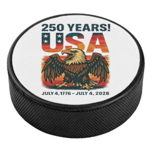 USA 250 Jahre – Patriotischer Weißkopfseeadler 4.  Eishockey Puck