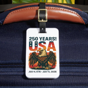 USA 250 Jahre – Patriotischer Weißkopfseeadler 4. Gepäckanhänger