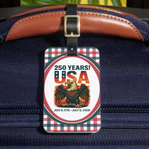 USA 250 Jahre – Patriotischer Weißkopfseeadler 4. Gepäckanhänger