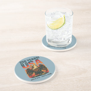 USA 250 Jahre – Patriotischer Weißkopfseeadler 4.  Getränkeuntersetzer