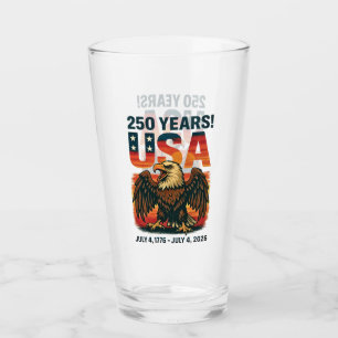 USA 250 Jahre – Patriotischer Weißkopfseeadler 4.  Glas