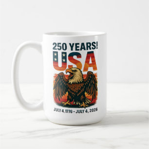 USA 250 Jahre – Patriotischer Weißkopfseeadler 4. Kaffeetasse