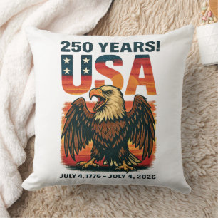 USA 250 Jahre – Patriotischer Weißkopfseeadler 4. Kissen