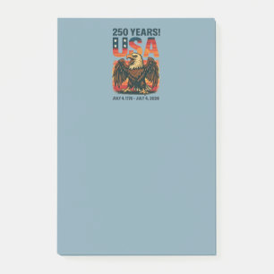 USA 250 Jahre – Patriotischer Weißkopfseeadler 4.  Post-it Klebezettel