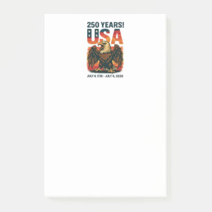 USA 250 Jahre – Patriotischer Weißkopfseeadler 4.  Post-it Klebezettel