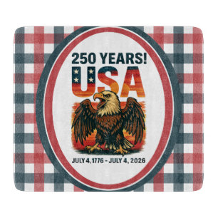 USA 250 Jahre – Patriotischer Weißkopfseeadler 4. Schneidebrett