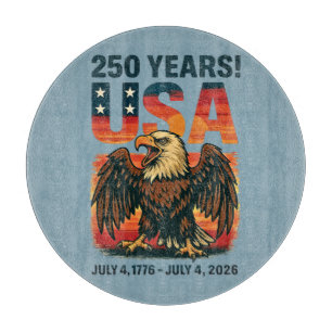 USA 250 Jahre – Patriotischer Weißkopfseeadler 4.  Schneidebrett