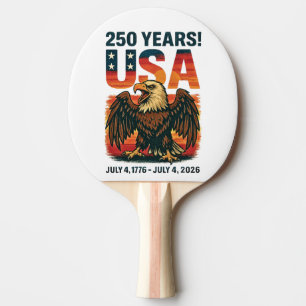 USA 250 Jahre – Patriotischer Weißkopfseeadler 4.  Tischtennis Schläger