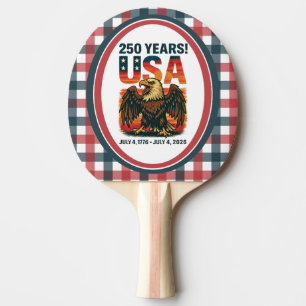 USA 250 Jahre – Patriotischer Weißkopfseeadler 4.  Tischtennis Schläger