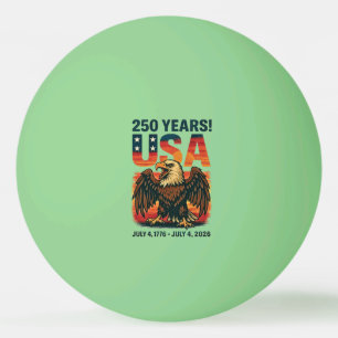 USA 250 Jahre – Patriotischer Weißkopfseeadler 4.  Tischtennisball
