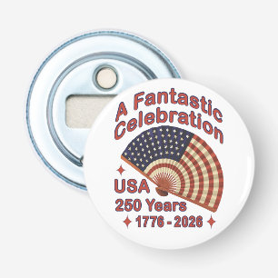 USA 250 Jahre patriotisches Fandesign – 1776-2026 Flaschenöffner