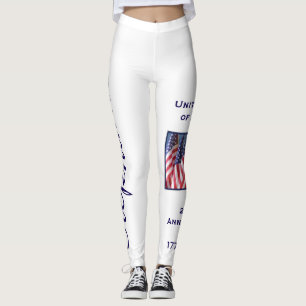 USA 250 Jahre personalisierter Name Yoga Leggings