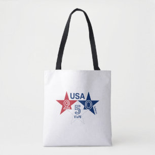 USA 250 Jahre - Rot blau und weiße Sterne Design Tasche